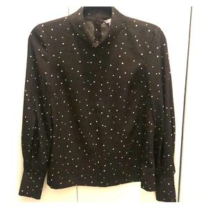 Polka Dots mock neck top